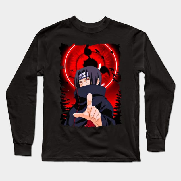 ITACHI UCHIHA MERCH VTG Long Sleeve T-Shirt by Mie Ayam Herbal